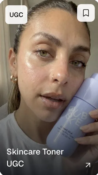 Skincare Toner UGC preset