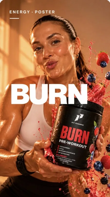 Pre-workout image ad