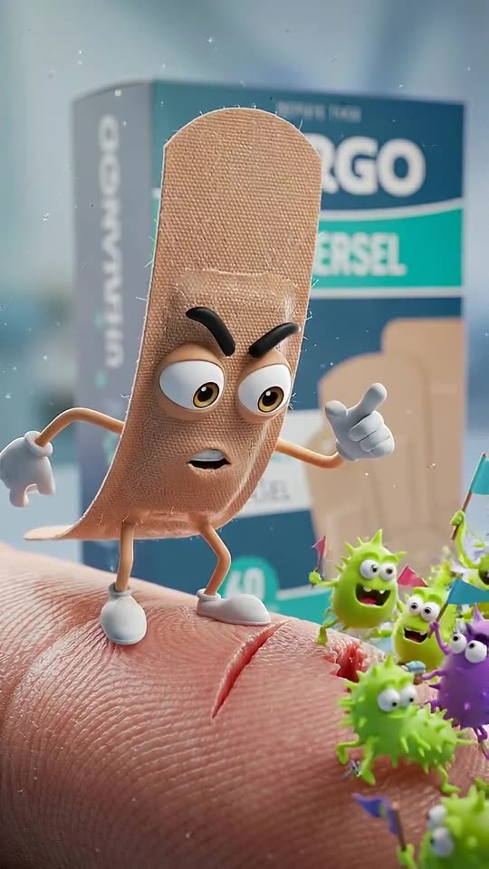 Animated character style AI ad