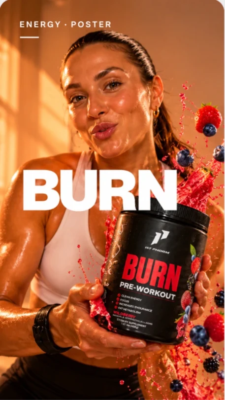 Pre-workout image ad